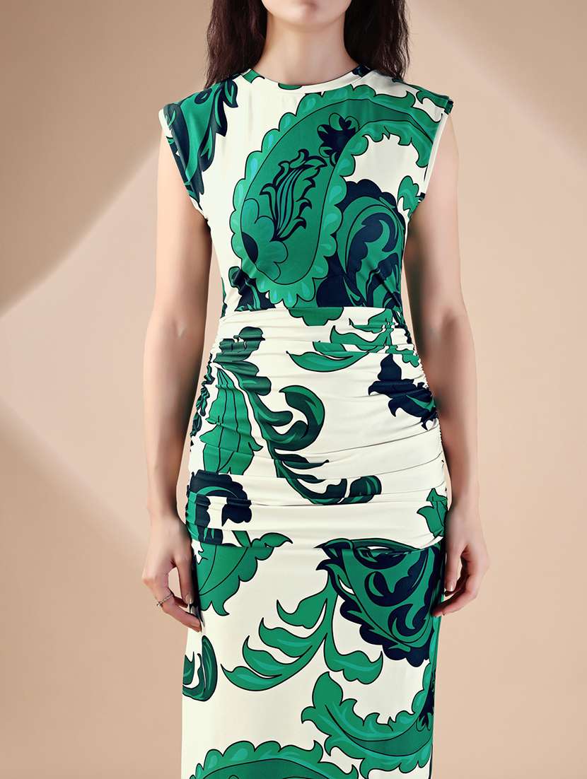 women printed sleeveless bodycon dress - 22549355 -  Standard Image - 1