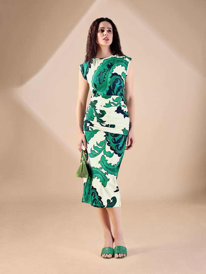 women printed sleeveless bodycon dress - 22549355 -  Standard Image - 4