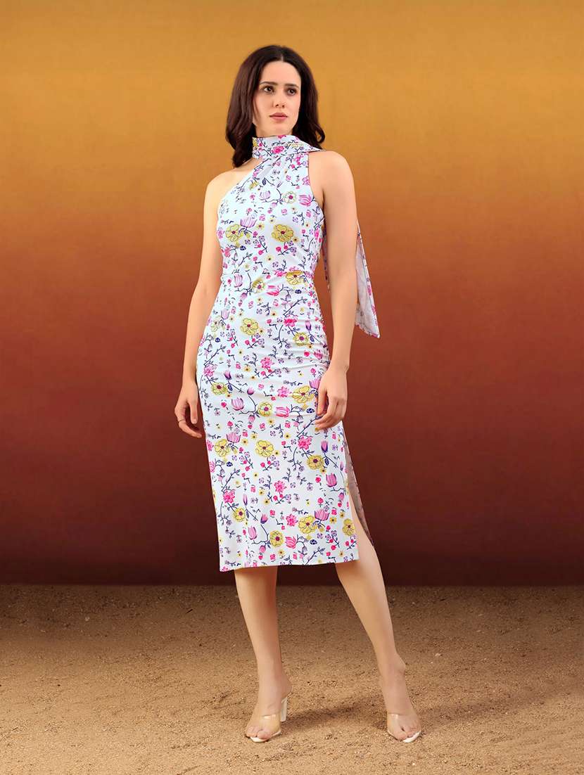 women printed sleeveless bodycon dress - 22549360 -  Standard Image - 4