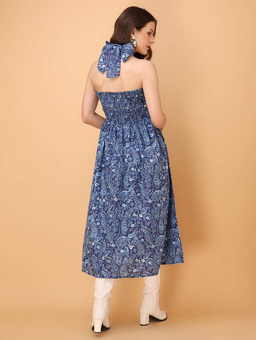 Women Printed Sleeveless Fit And Flare Dress - 22549427 -  Standard Image - 4