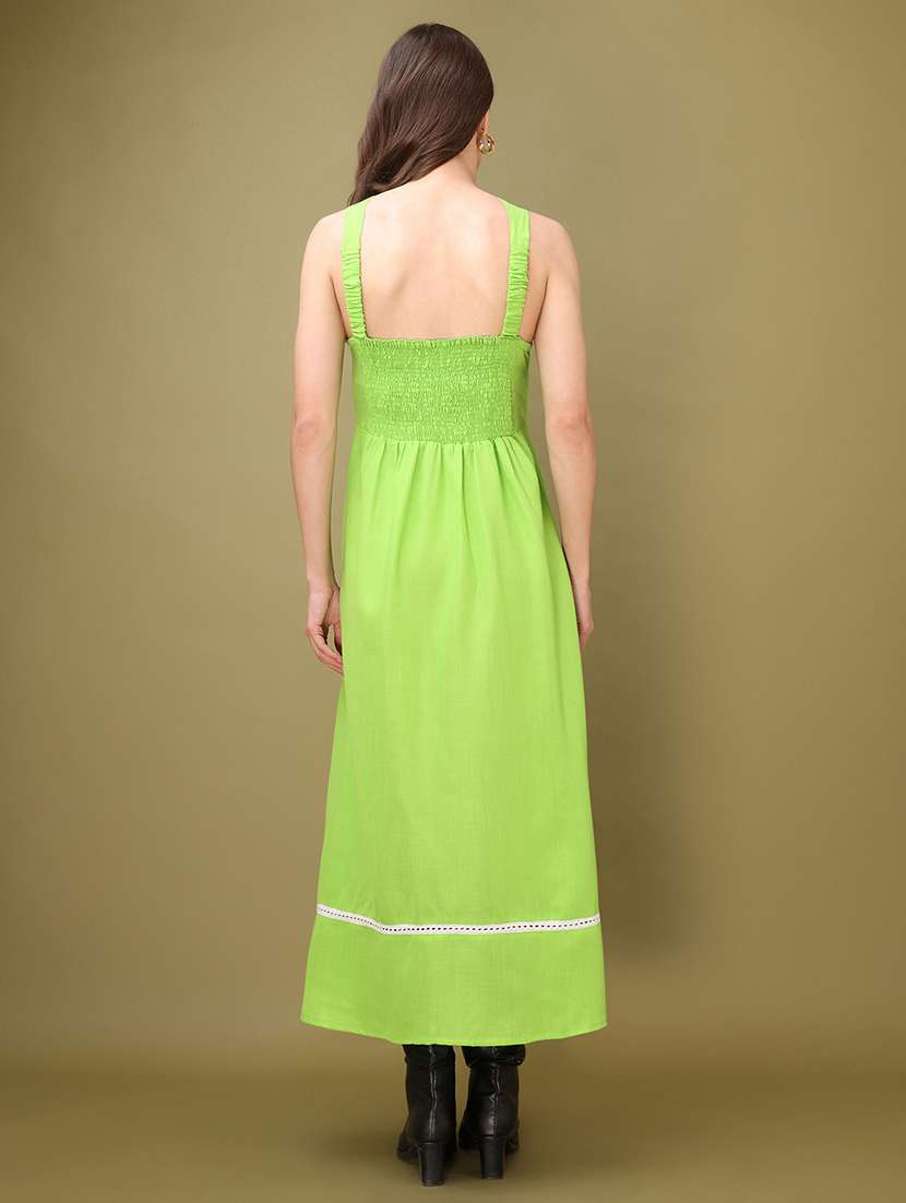 women solid sleeveless a-line dress - 22549444 -  Standard Image - 4