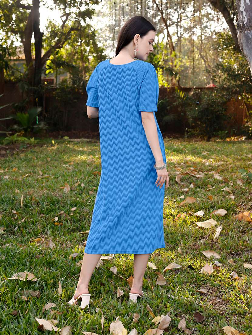 women self design short sleeves shift dress - 22549492 -  Standard Image - 4