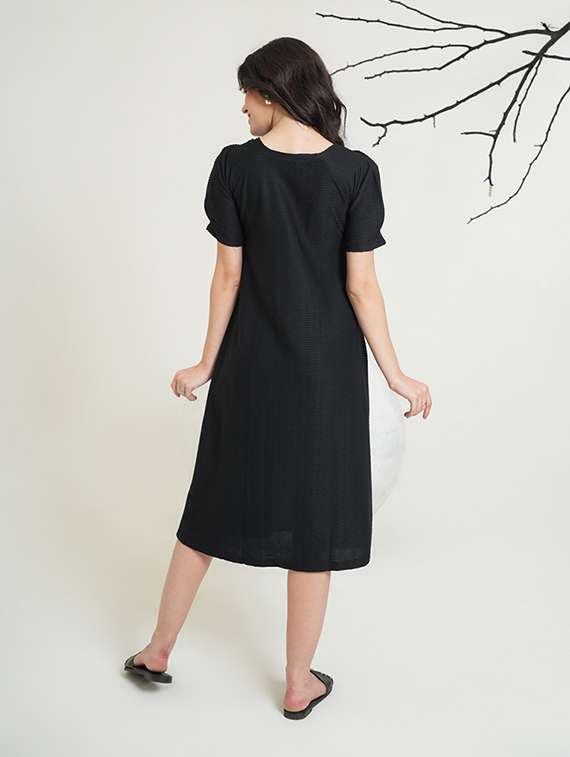 women self design short sleeves a-line dress - 22549495 -  Standard Image - 4