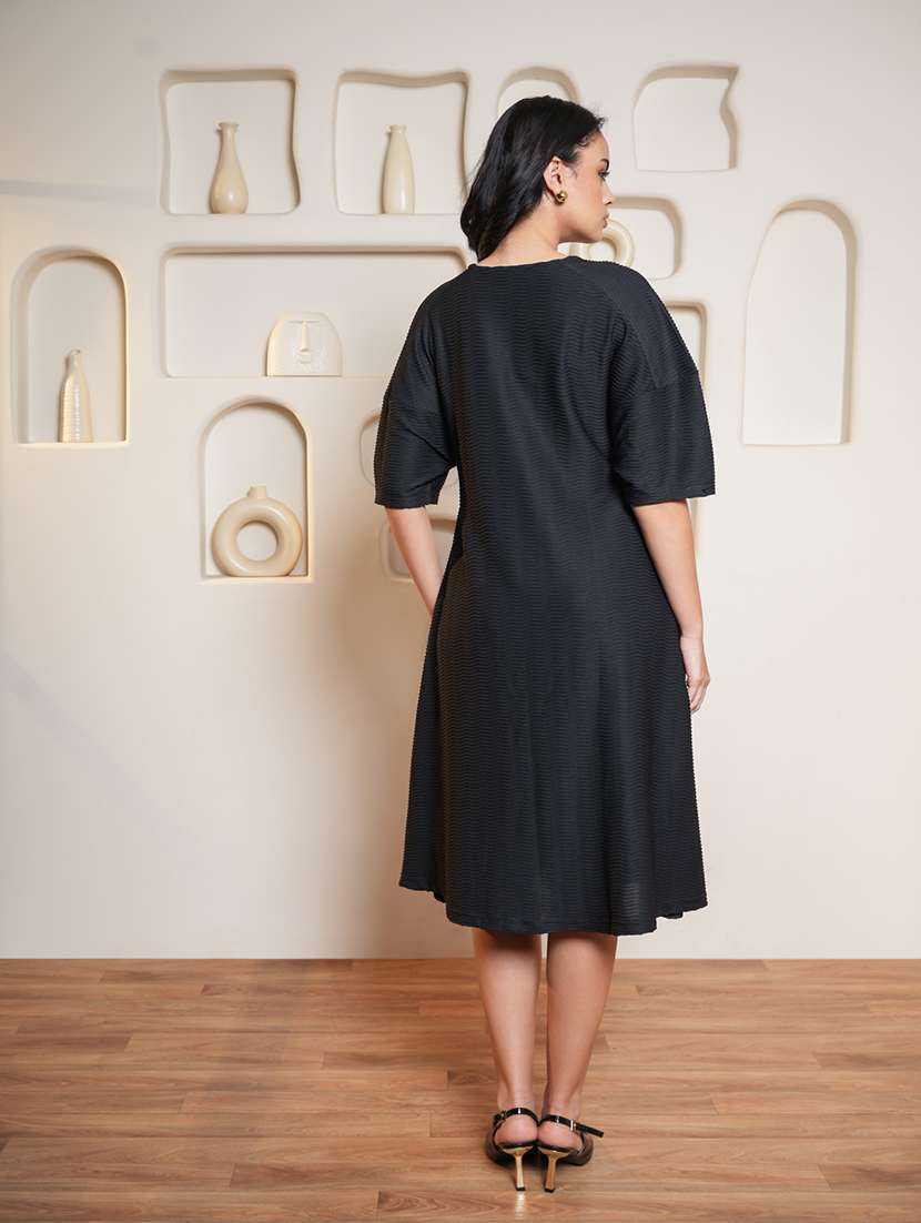 women self design short sleeves a-line dress - 22549501 -  Standard Image - 4
