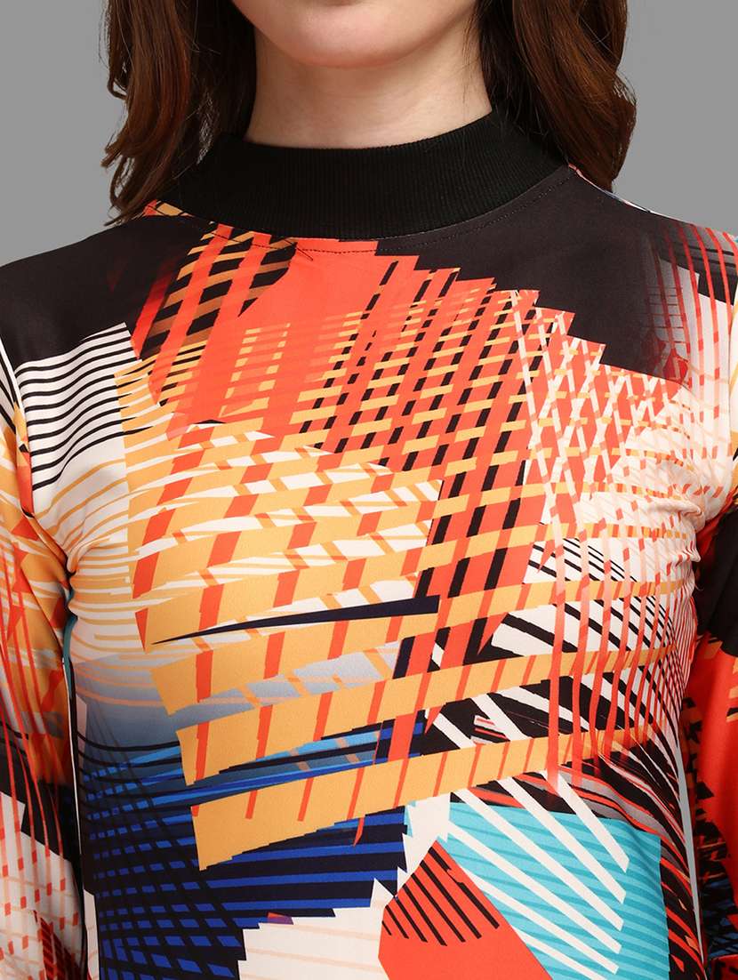 women printed long sleeves bodycon dress - 22549509 -  Standard Image - 1