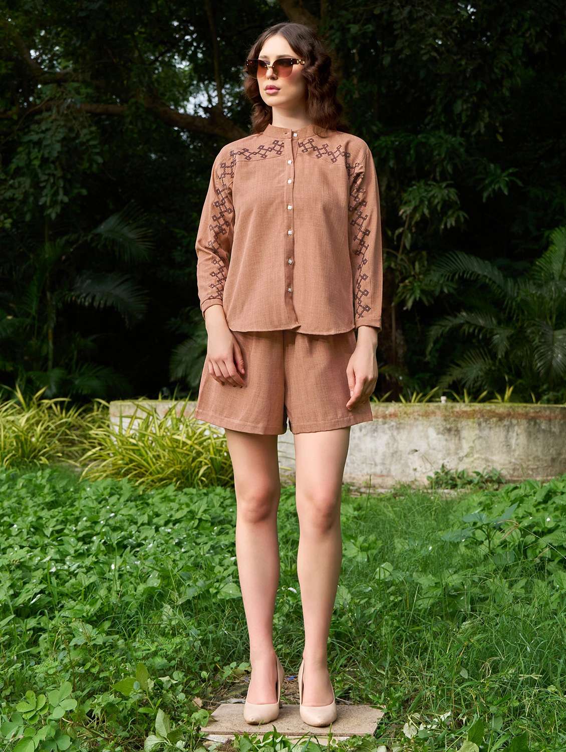 women embroidered long sleeves regular shirt - 22549550 -  Standard Image - 4