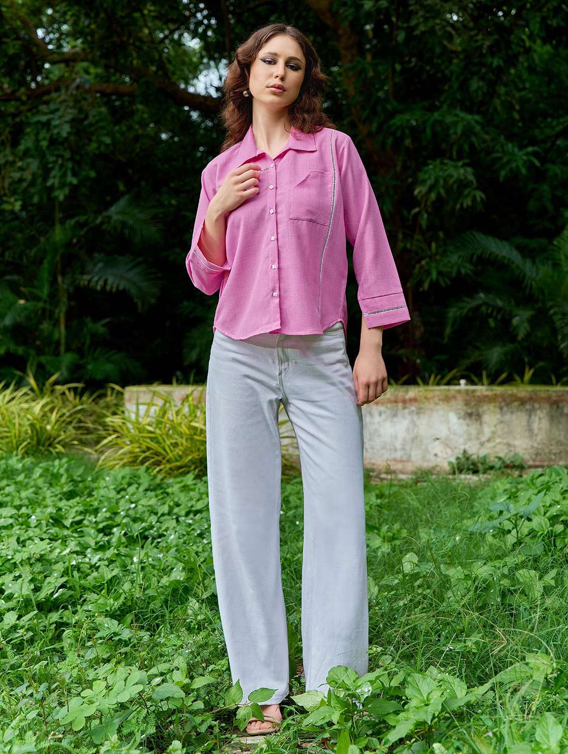 Women Solid Long Sleeves Regular Shirt - 22549554 -  Standard Image - 4