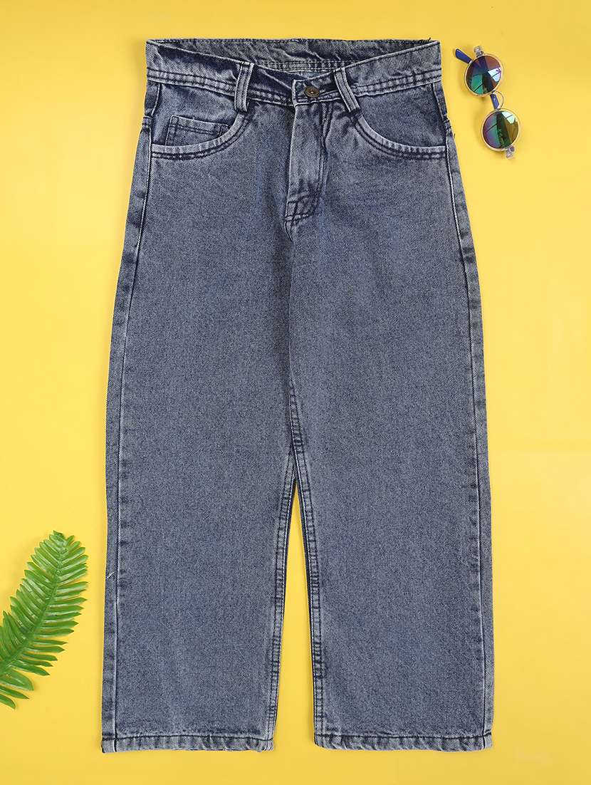 boys washed mid rise straight fit jeans - 22549564 -  Standard Image - 1