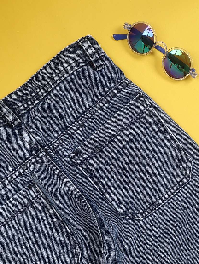 boys washed mid rise straight fit jeans - 22549564 -  Standard Image - 4