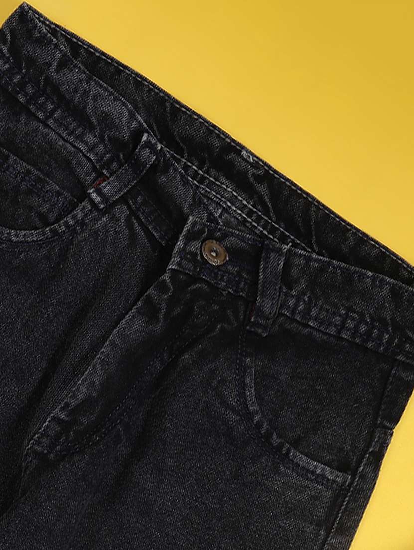 boys washed mid rise straight fit jeans - 22549565 -  Standard Image - 4