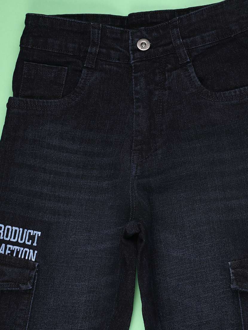 boys washed mid rise cargo jeans - 22549568 -  Standard Image - 4