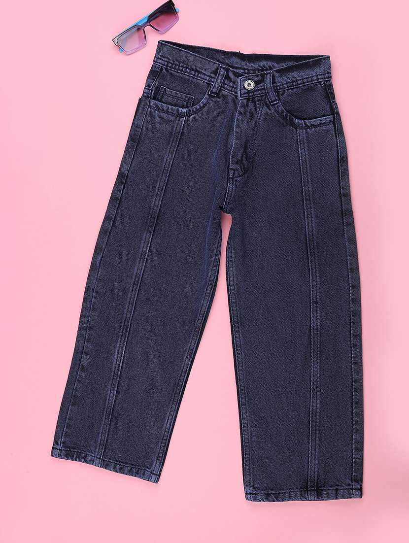 boys washed mid rise straight fit jeans - 22549571 -  Standard Image - 1