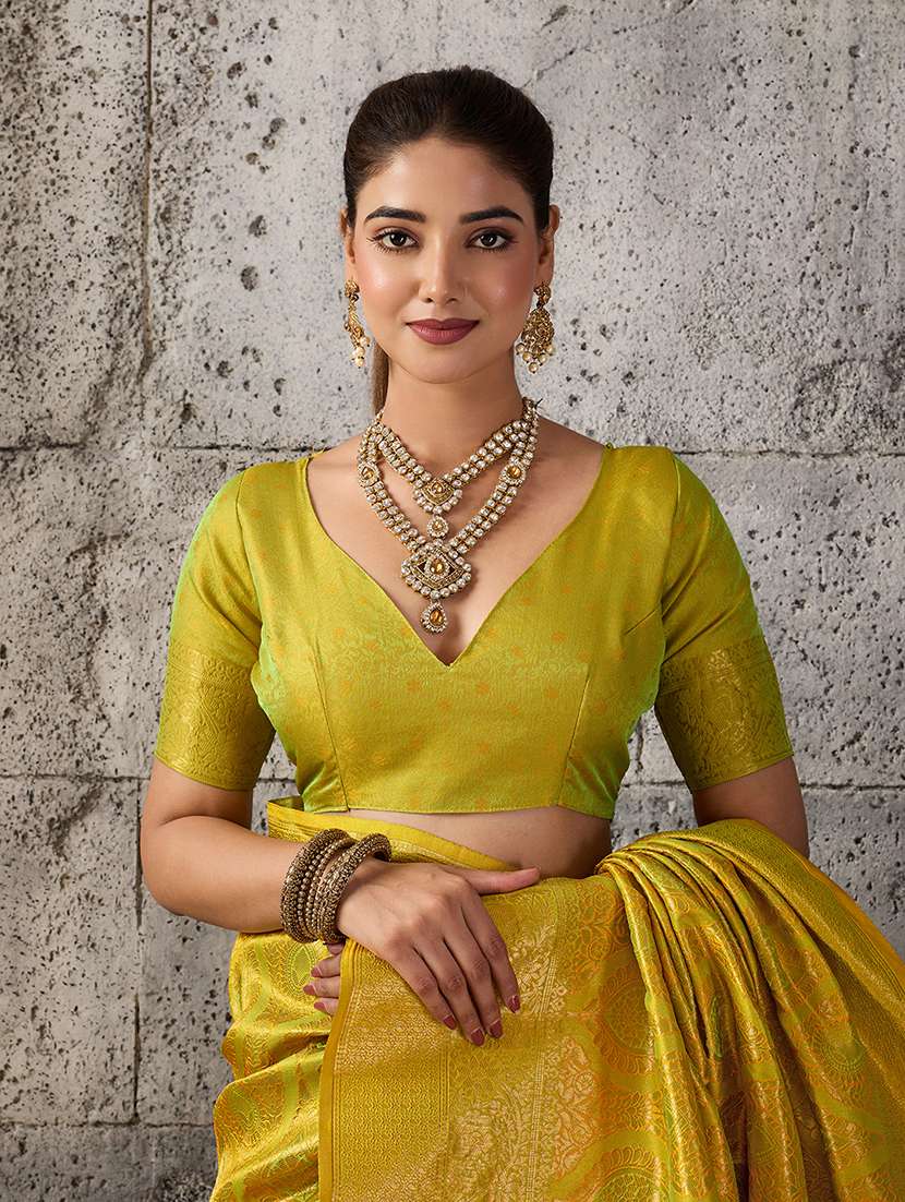 women self design kanjivaram saree with blouse - 22549725 -  Standard Image - 4