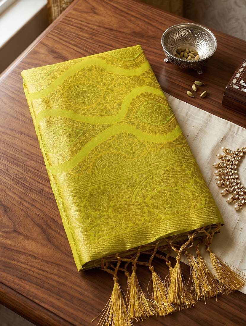 women self design kanjivaram saree with blouse - 22549725 -  Standard Image - 6