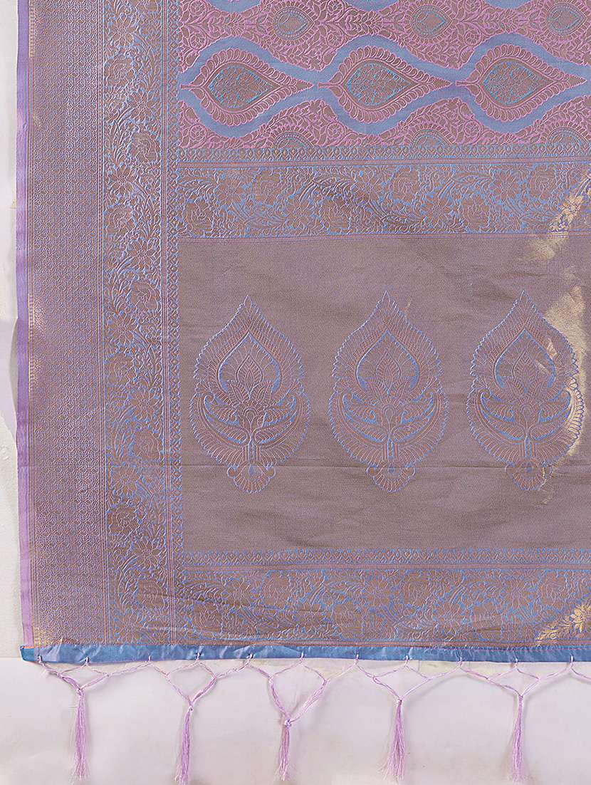 Women Self Design Kanjivaram Saree With Blouse - 22549726 -  Standard Image - 4