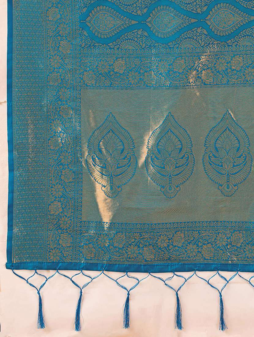 women self design kanjivaram saree with blouse - 22549727 -  Standard Image - 4