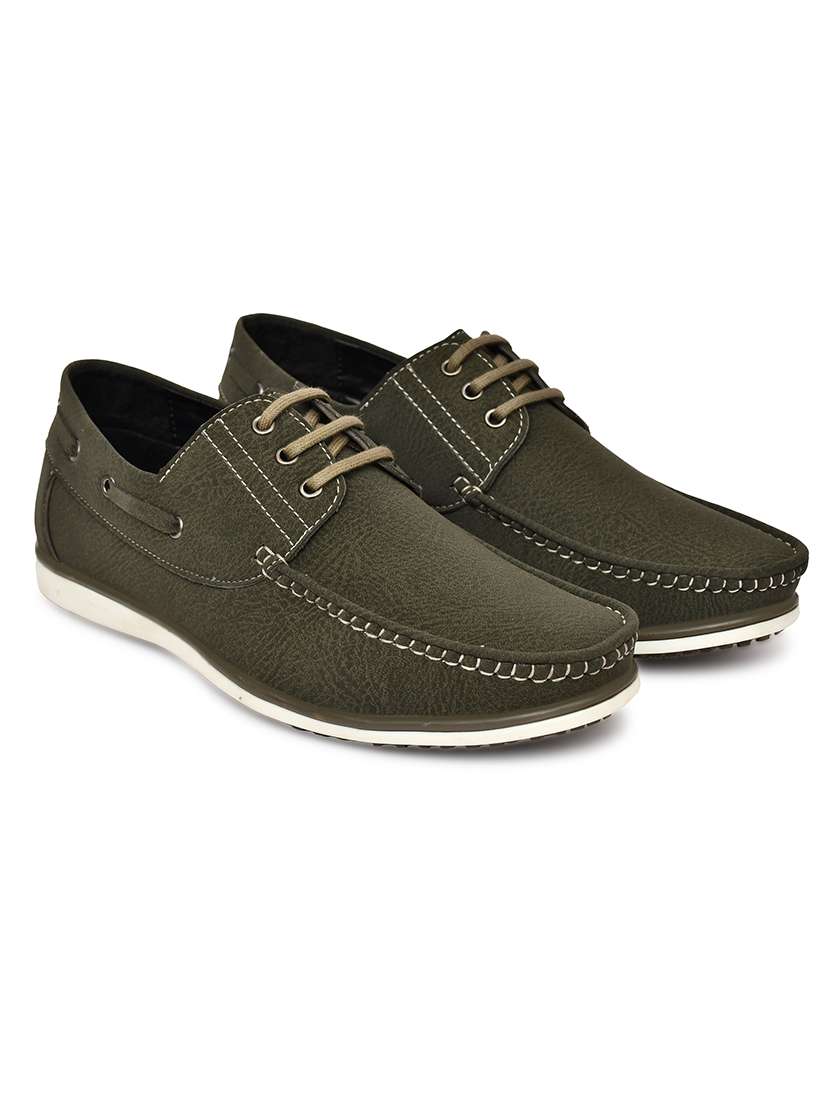 men solid lace up boat shoes - 22549884 -  Standard Image - 1