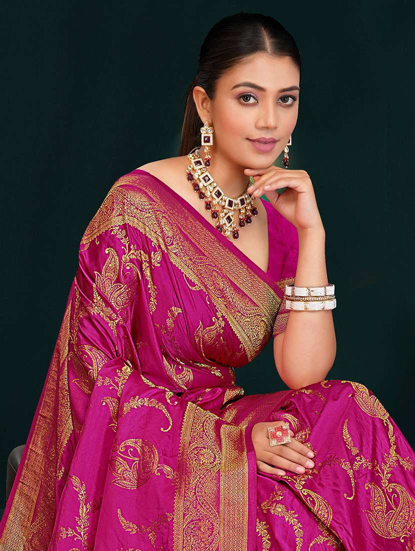 women self design banarasi saree with blouse - 22549886 -  Standard Image - 1