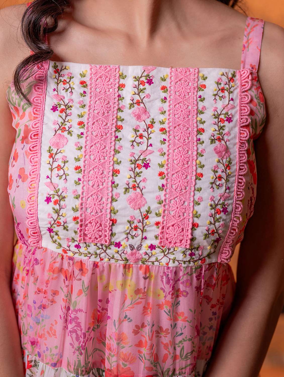Women Printed Shoulder Strap Tiered Dress - 22550203 -  Standard Image - 4