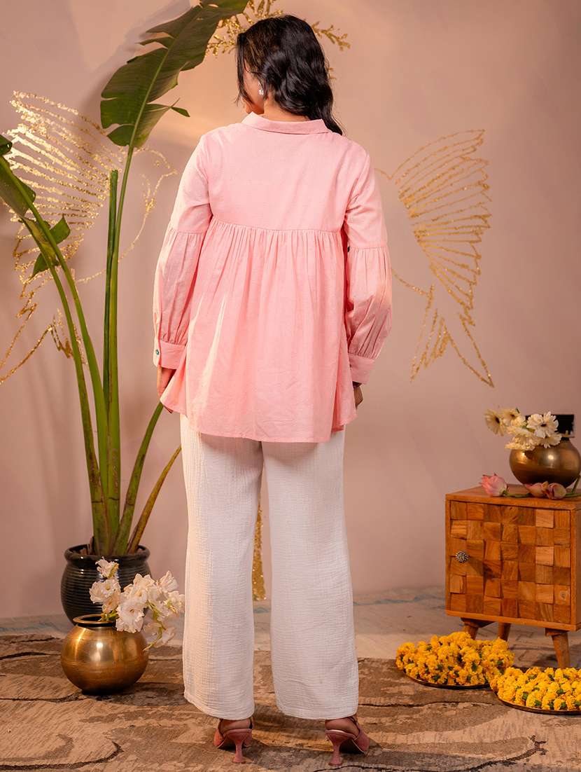 Women Embroidered Long Sleeves Flared Top - 22550328 -  Standard Image - 4