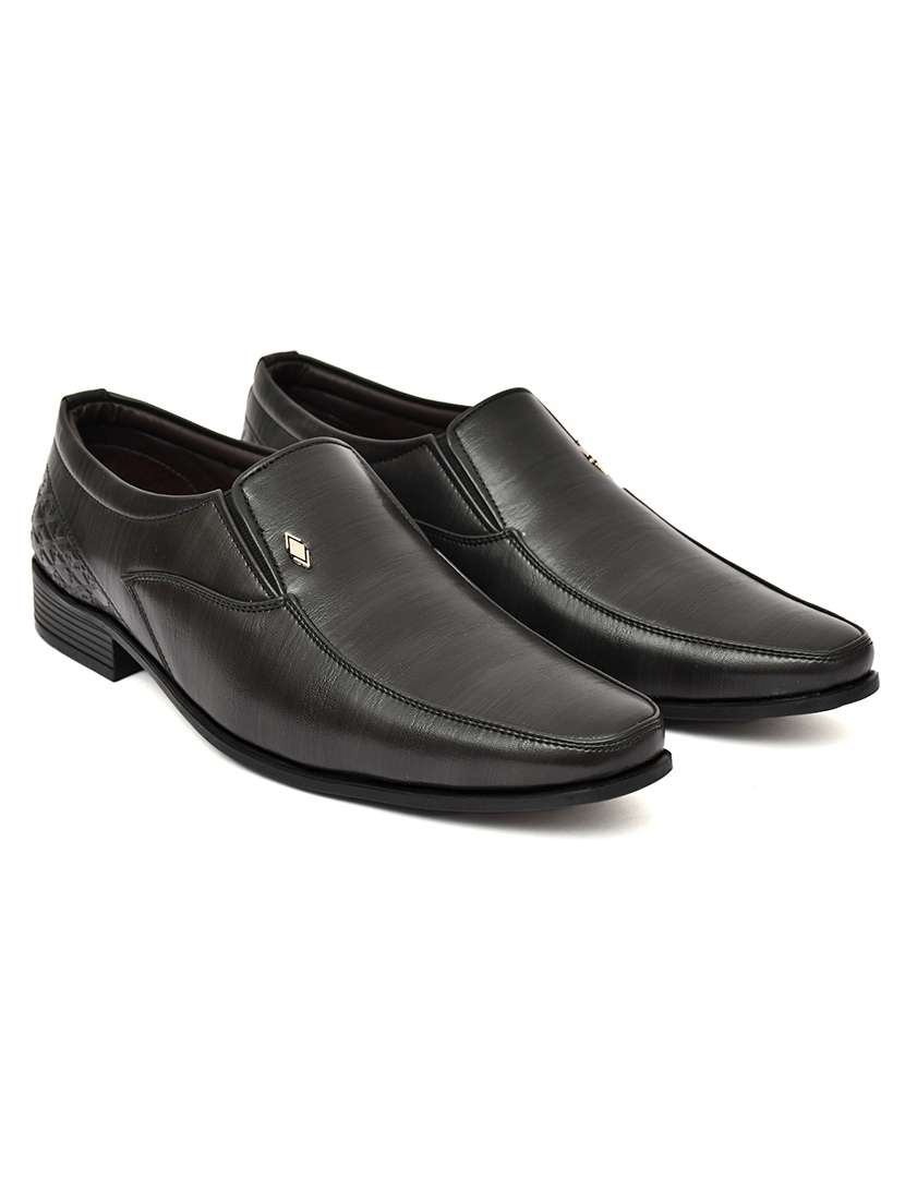 men solid slip on formal shoes - 22550335 -  Standard Image - 1