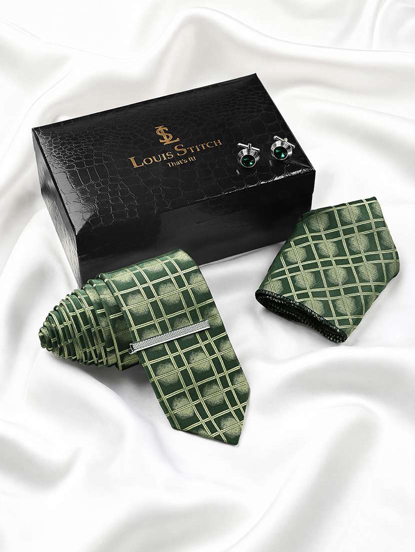 men necktie with cufflinks accessory gift set