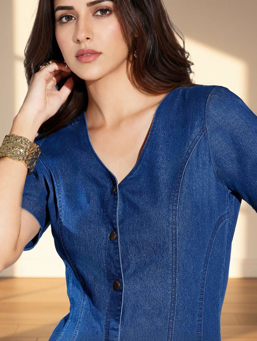 women solid short sleeves romper - 22550472 -  Standard Image - 1