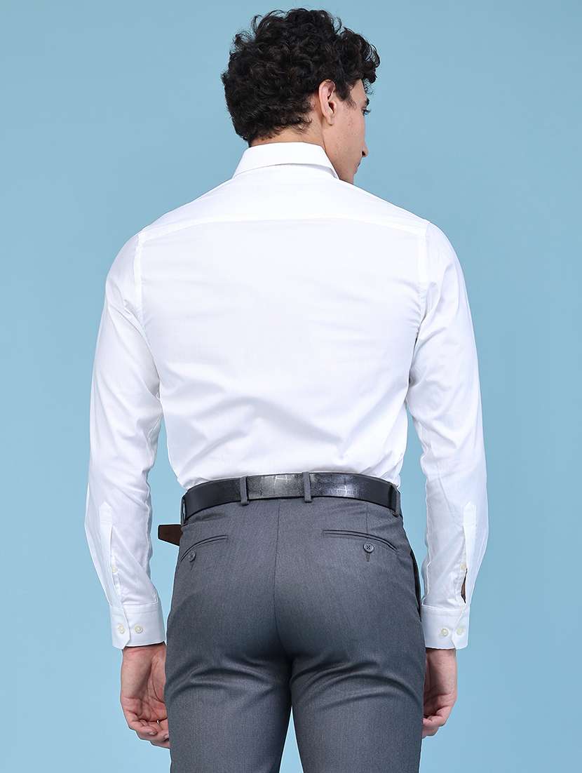 men solid long sleeve regular fit formal shirt - 22550476 -  Standard Image - 4