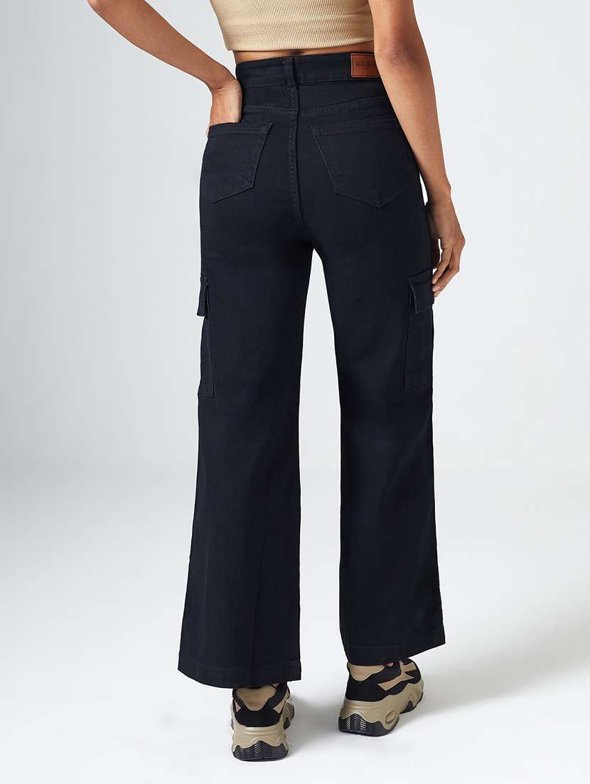 women printed high rise cargo jeans - 22550897 -  Standard Image - 4