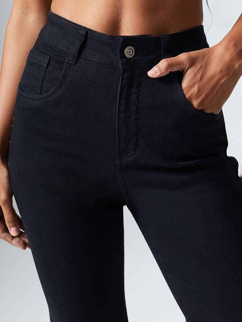 Women Solid High Rise Bootcut Jeans - 22550908 -  Standard Image - 1