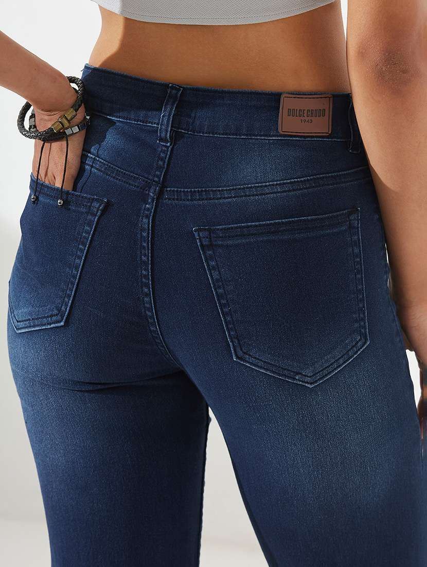 Women Washed High Rise Straight Fit Jeans - 22550913 -  Standard Image - 4
