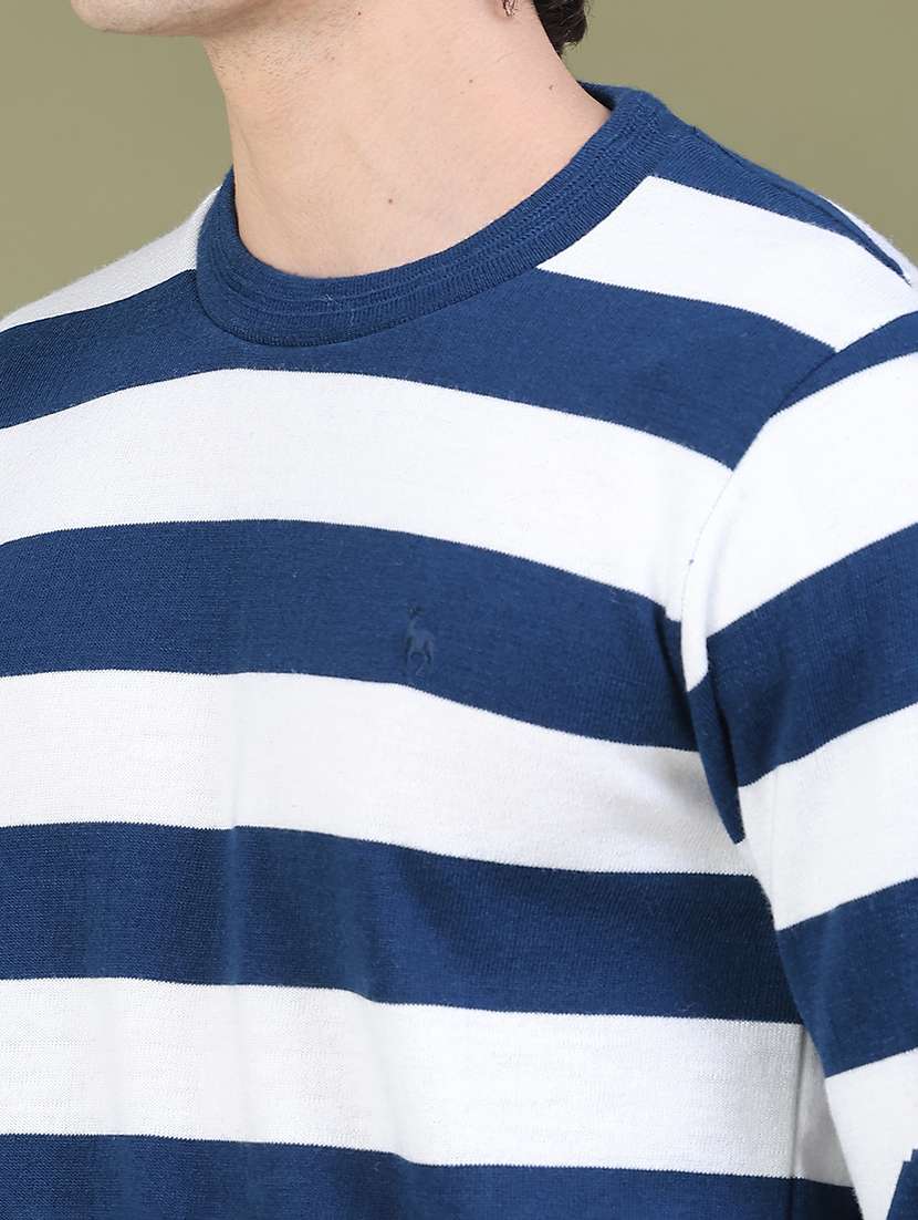 Men Striped Long Sleeve Regular Fit Pullover - 22551413 -  Standard Image - 1