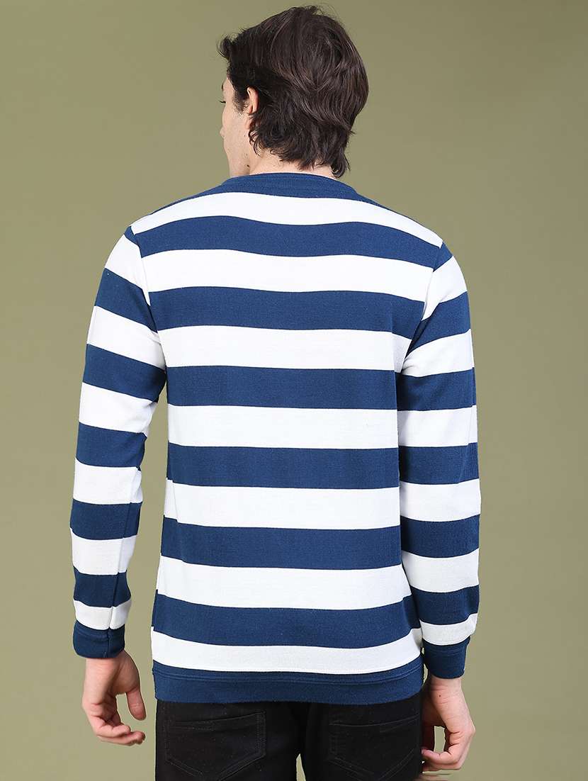 Men Striped Long Sleeve Regular Fit Pullover - 22551413 -  Standard Image - 4
