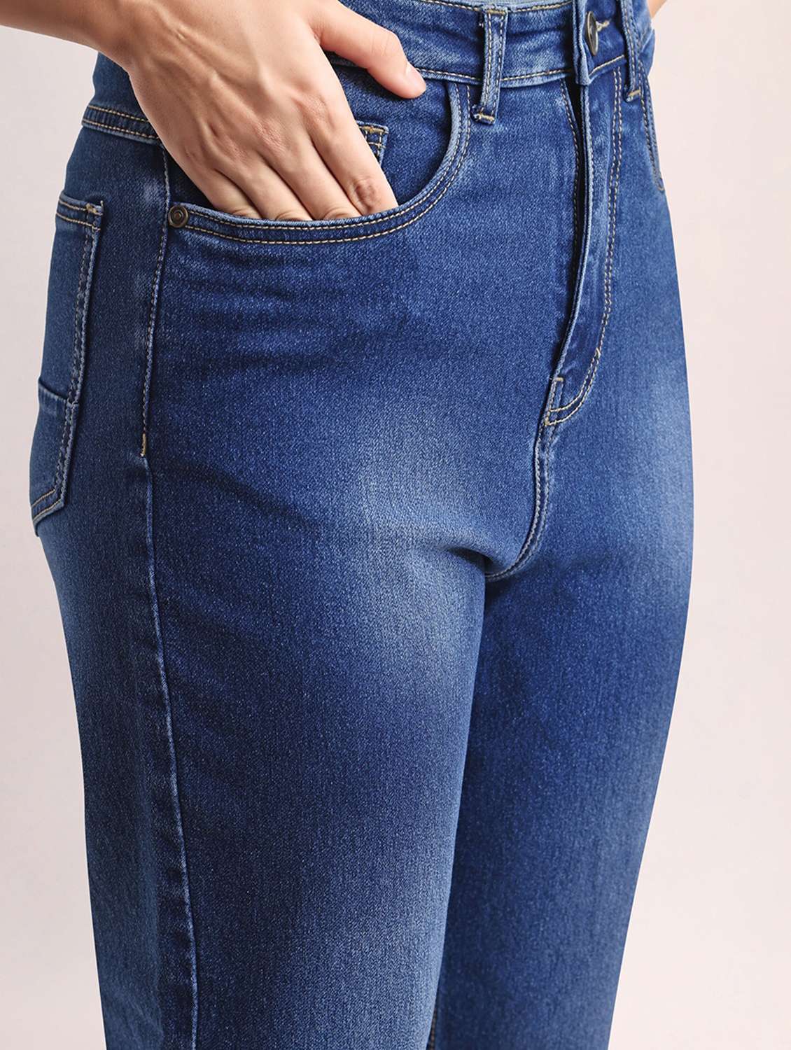 Women Washed High Rise Slim Fit Jeans - 22553055 -  Standard Image - 1