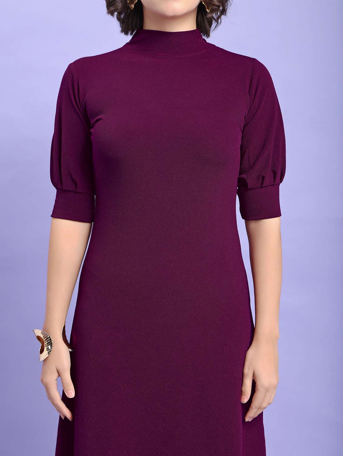 women self design short sleeves a-line dress - 22553313 -  Standard Image - 4