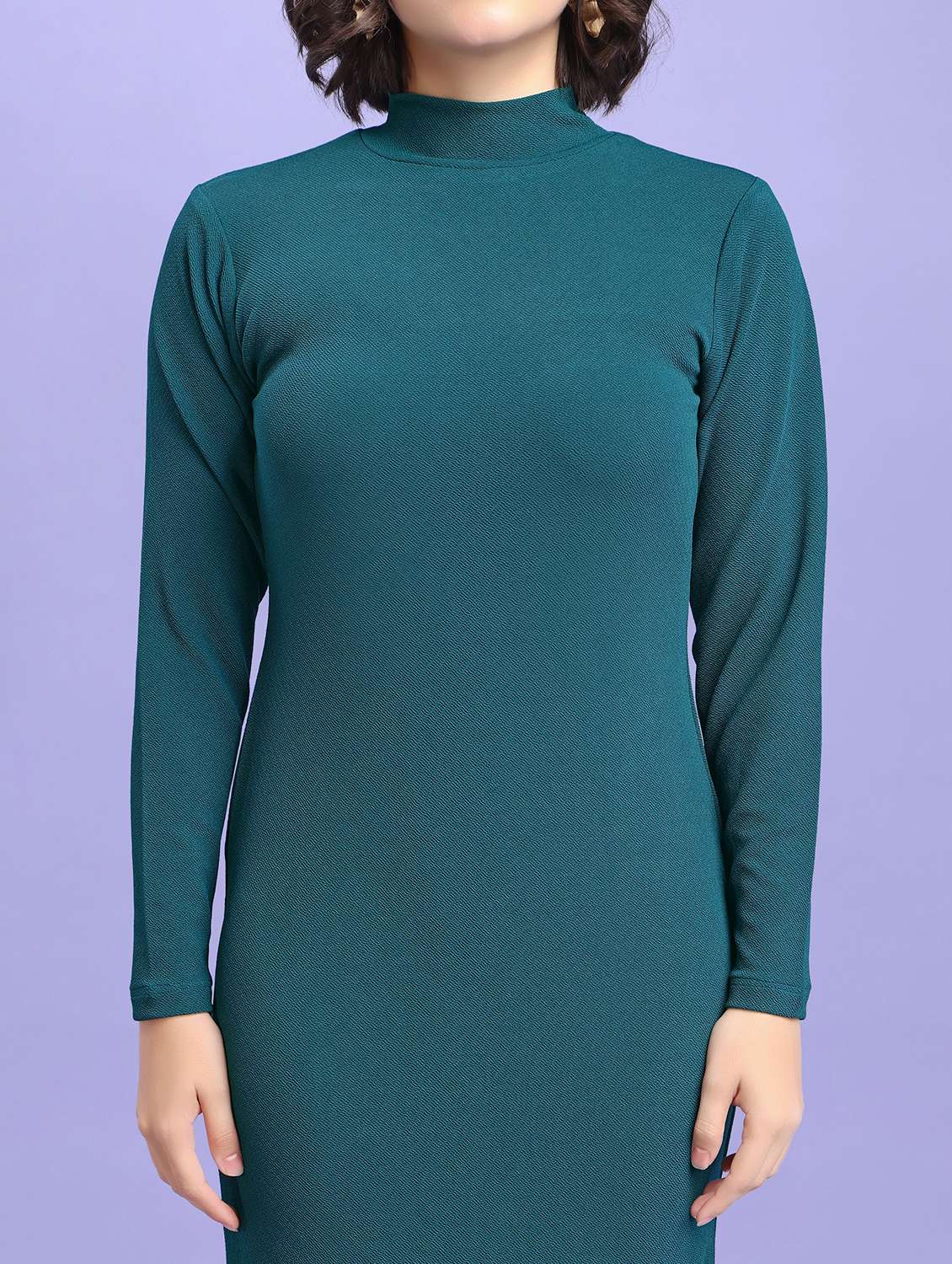 women self design long sleeves sheath dress - 22553328 -  Standard Image - 1