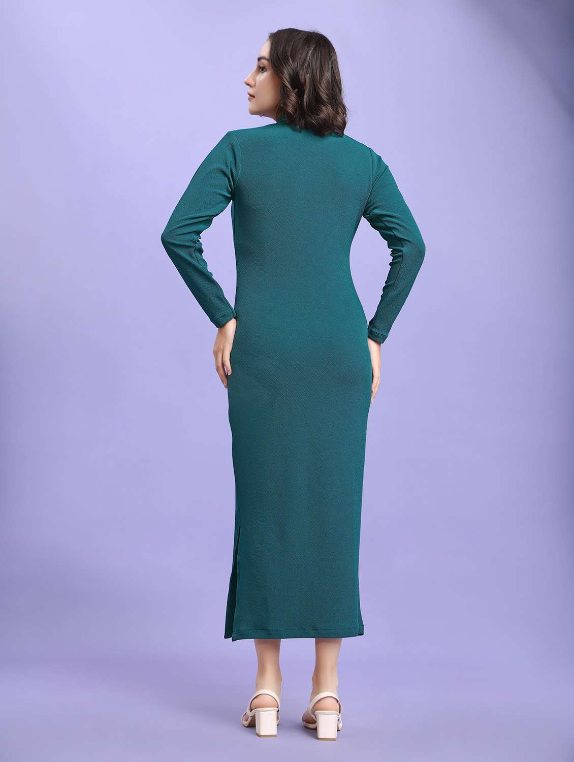 women self design long sleeves sheath dress - 22553328 -  Standard Image - 4