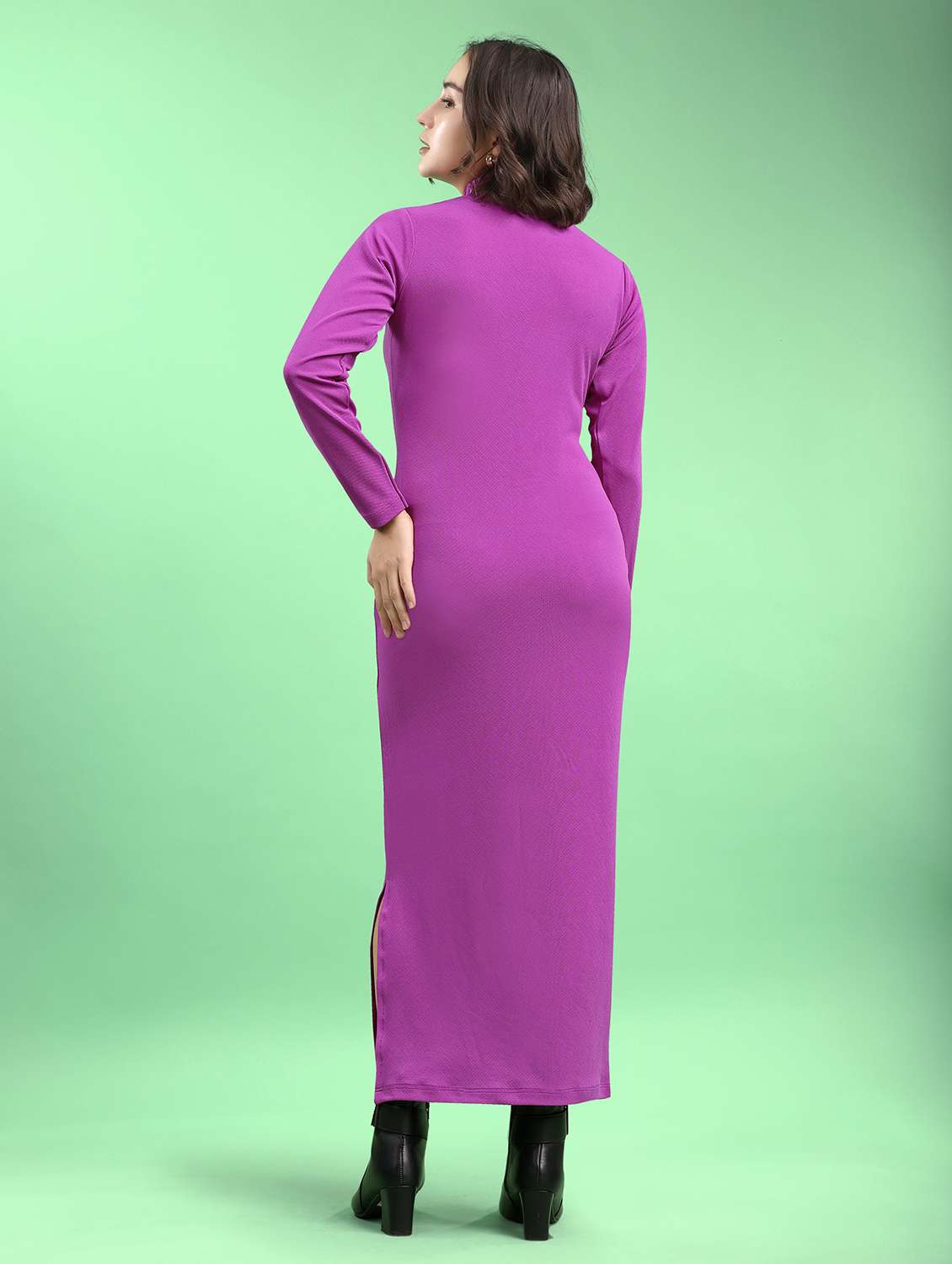 Women Self Design Long Sleeves Sheath Dress - 22553329 -  Standard Image - 4