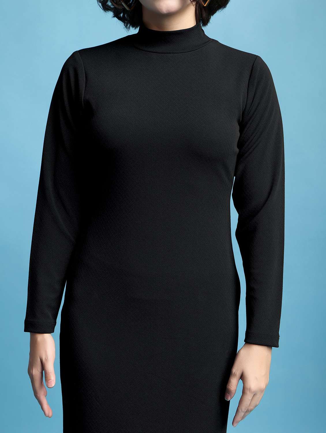 women solid long sleeves sheath dress - 22553330 -  Standard Image - 1