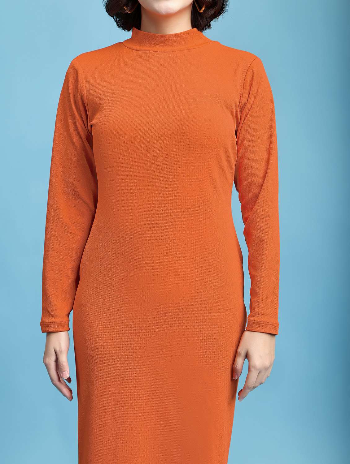 women solid long sleeves sheath dress - 22553331 -  Standard Image - 1
