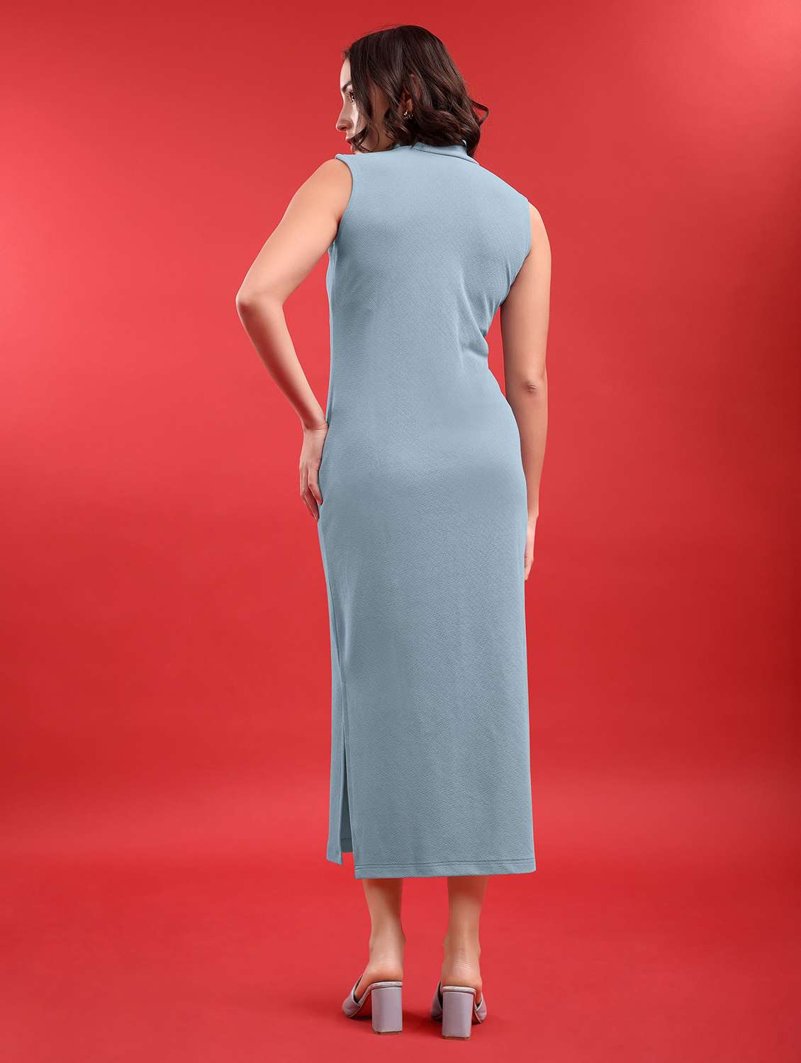women solid sleeveless sheath dress - 22553334 -  Standard Image - 4