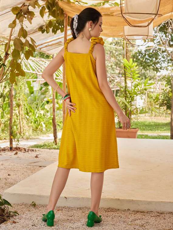 women self design sleeveless a-line dress - 22553348 -  Standard Image - 4
