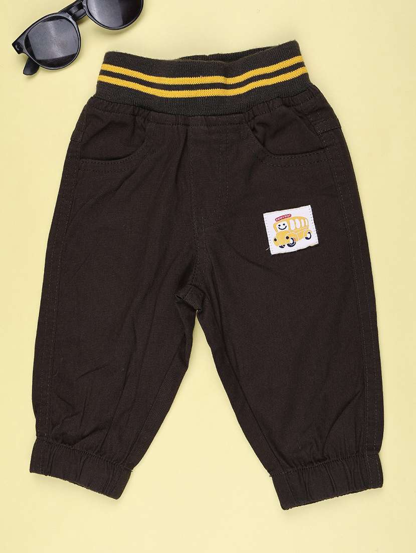 Boys Solid Mid Rise Regular Fit Jogger - 22553530 -  Standard Image - 1