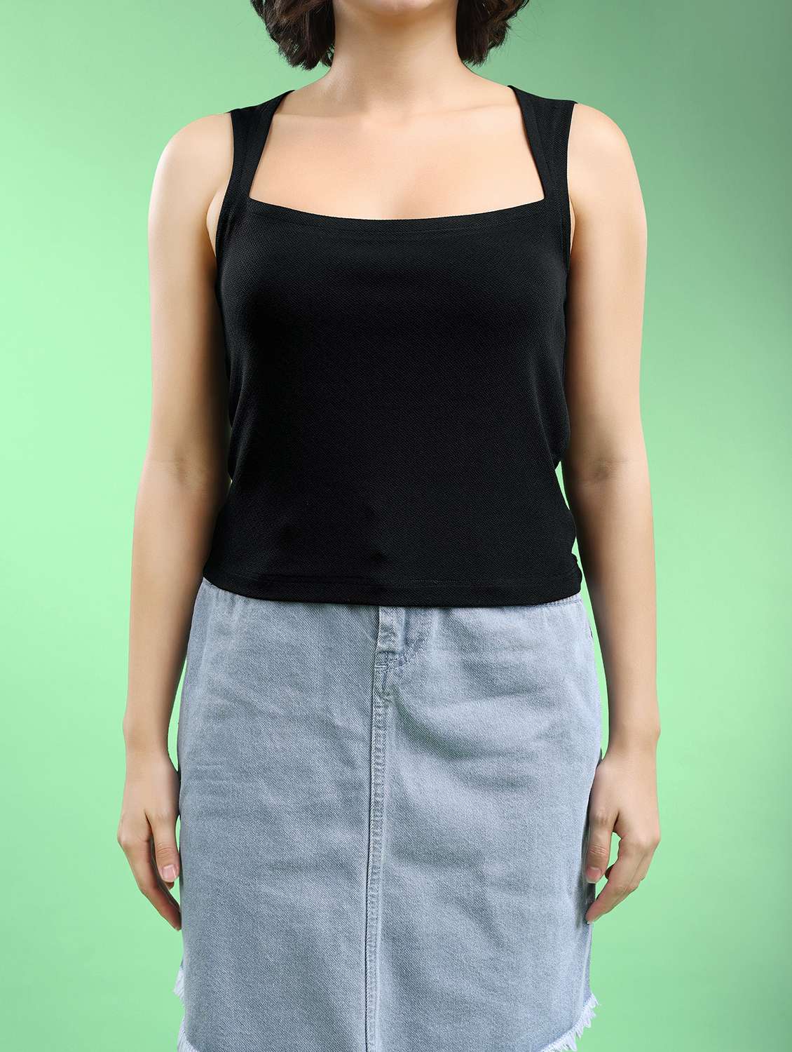 women solid sleeveless regular top - 22553588 -  Standard Image - 1