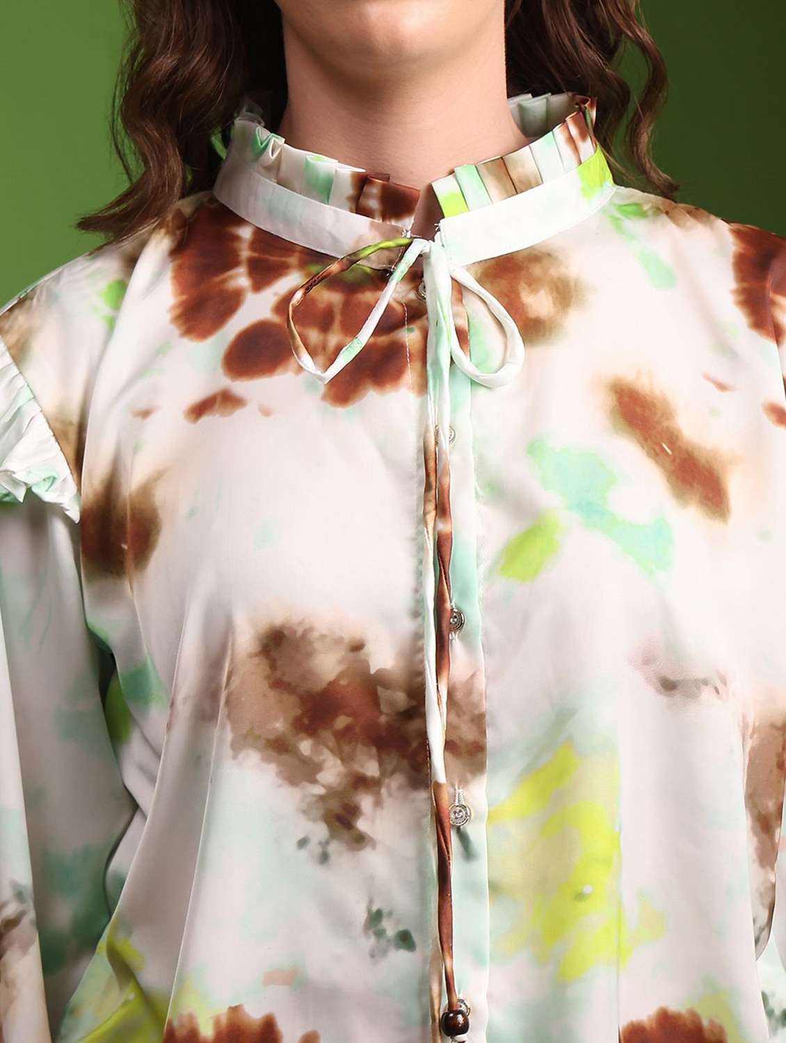 multi colored polyester shirt top - 22553620 -  Standard Image - 1