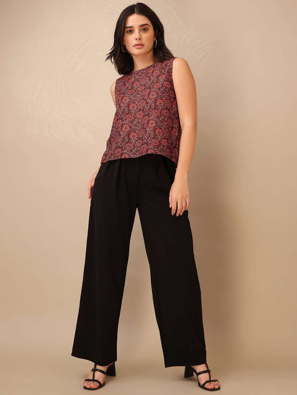 brown cotton blend crop top - 22553625 -  Standard Image - 4