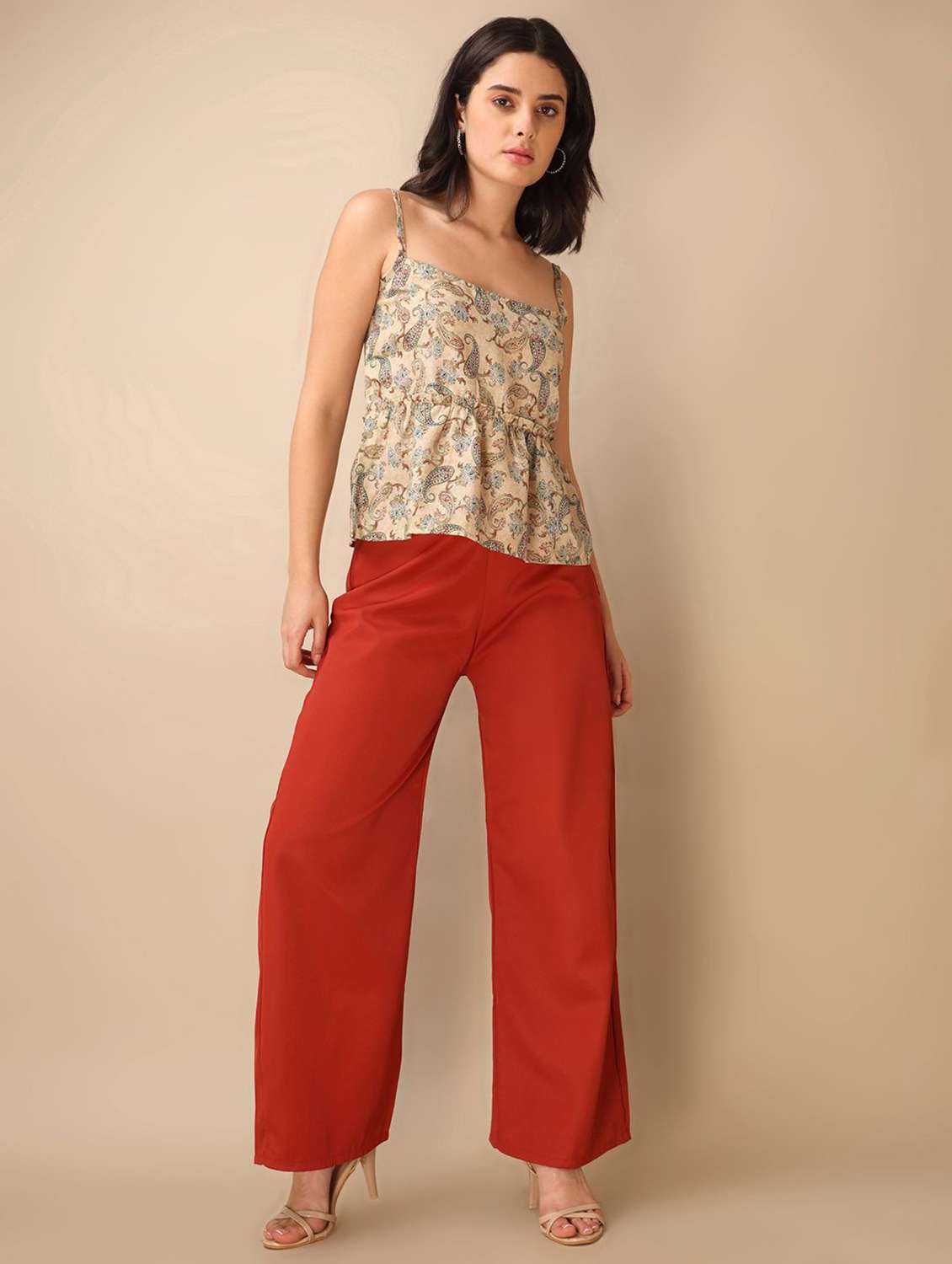olive cotton blend tiered top - 22553630 -  Standard Image - 4