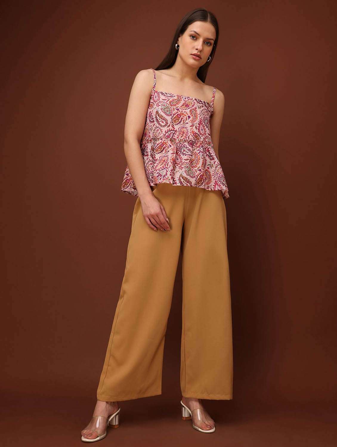 pink cotton blend tiered top - 22553631 -  Standard Image - 4