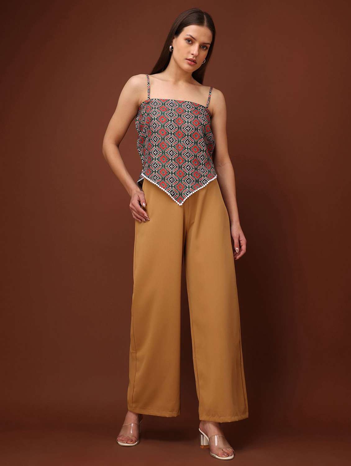 green cotton blend crop top - 22553644 -  Standard Image - 4