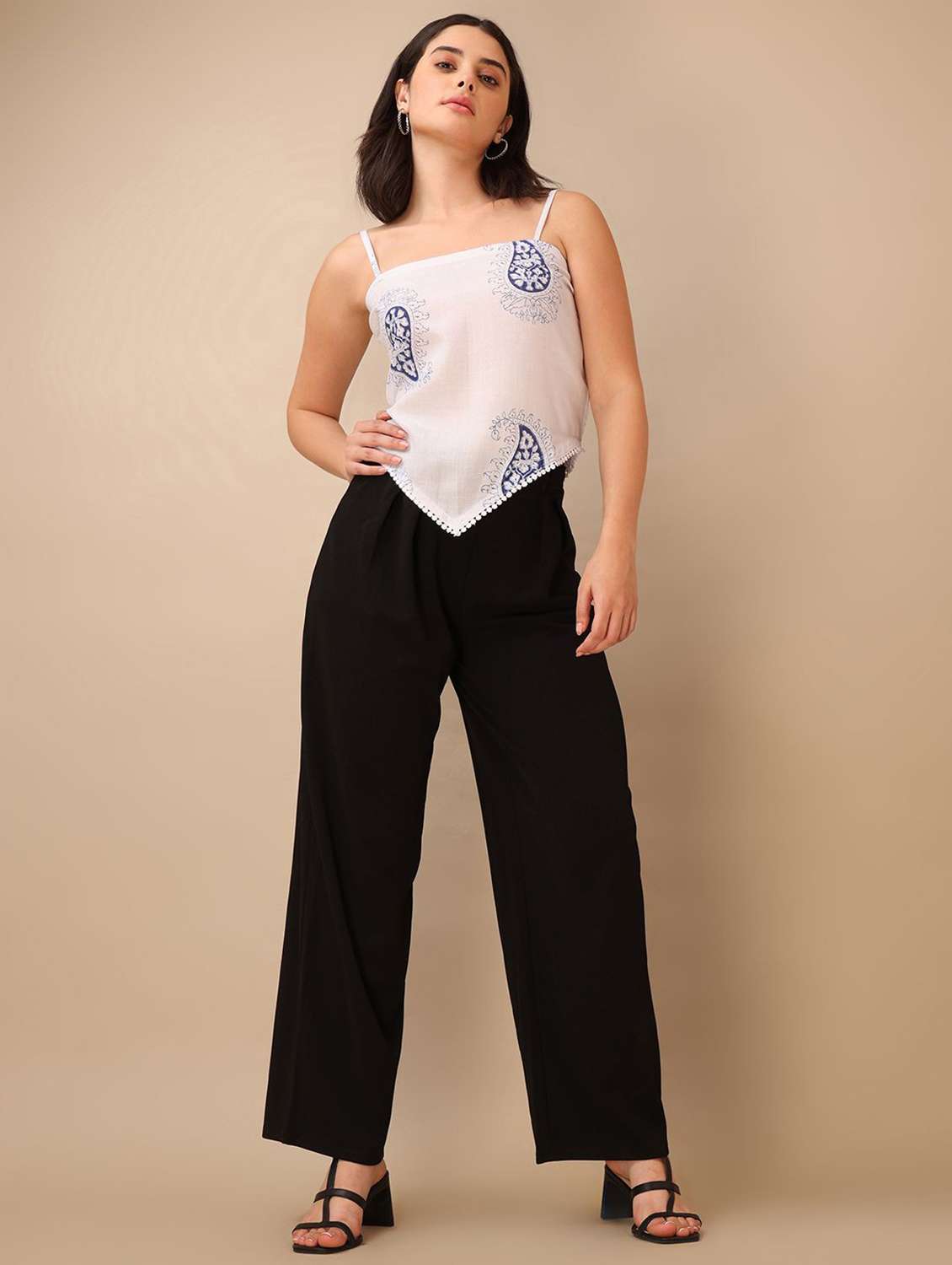 white cotton blend crop top - 22553647 -  Standard Image - 4